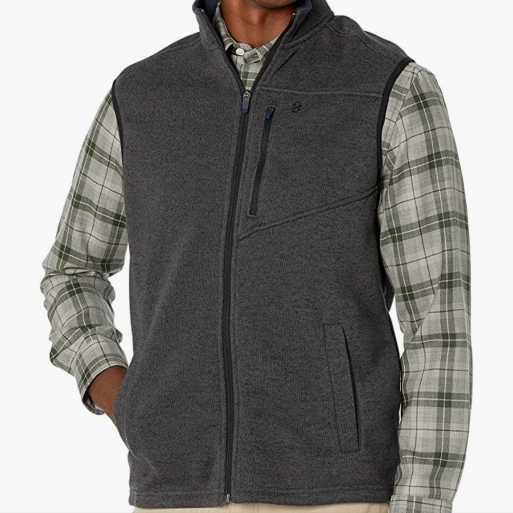 NEW! IZOD Advantage Performance Zip-Up Fleece Vest Small.